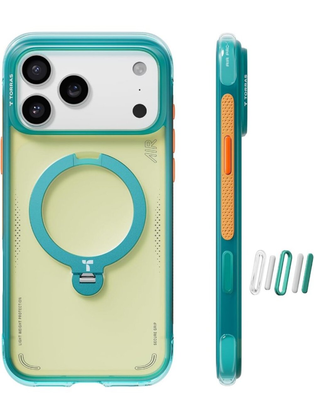 360 Magnetic Stand Case for iPhone 17 Pro Max - Lemon Sky, Shockproof & Stylish